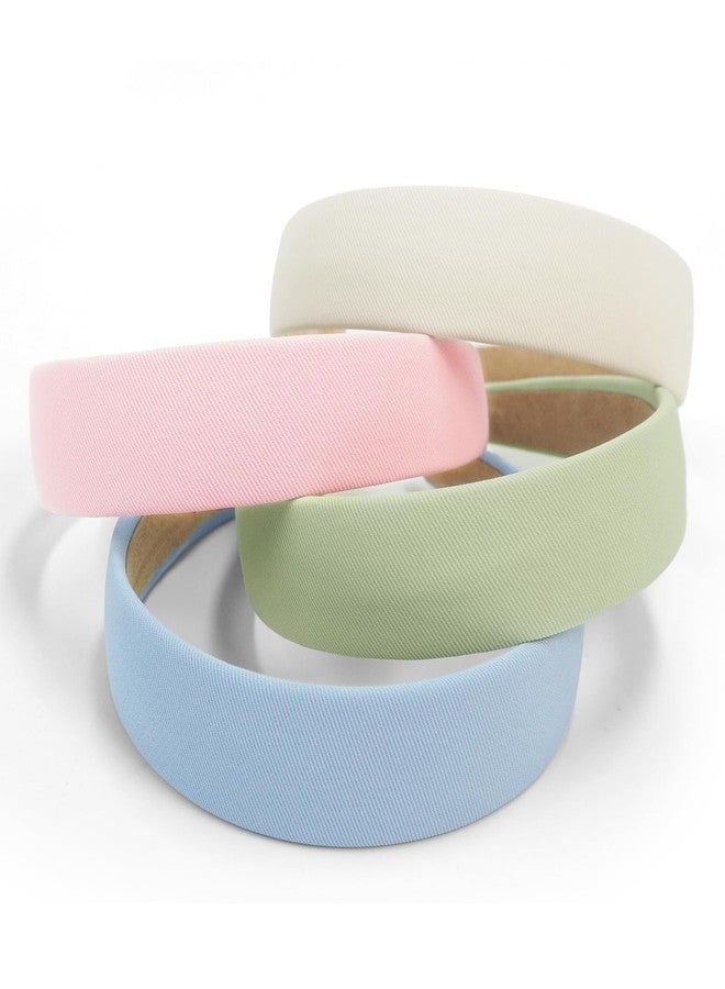 Huachi Headbands for Women Non Slip 1 inch Wide Cute Headbands for Girls, Trendy Head Bands Elastic Hair Bands Fashion Hair Accessories for Women 4PCS - Image 3